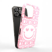 Smile Pink XO Tough Cases For Apple iPhone (17, 16, 15, 14, 13, 12, 11, X, SE, 8, 7/ Air, Plus, Pro, Max, Mini, XR, XS), Print in USA