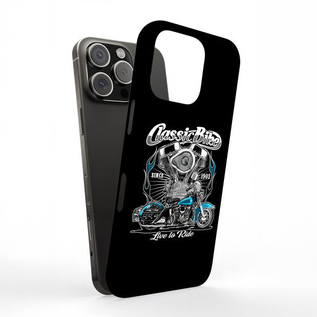 Old Motorbike 1 Tough Cases For Apple iPhone (17, 16, 15, 14, 13, 12, 11, X, SE, 8, 7/ Air, Plus, Pro, Max, Mini, XR, XS), Print in USA