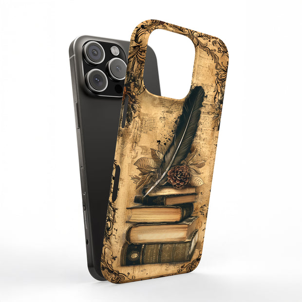 Vintage Paper B Tough Cases For Apple iPhone (17, 16, 15, 14, 13, 12, 11, X, SE, 8, 7/ Air, Plus, Pro, Max, Mini, XR, XS), Print in USA
