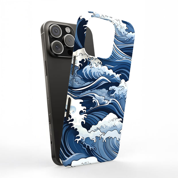 Japanese Wave 1 Tough Cases For Apple iPhone (17, 16, 15, 14, 13, 12, 11, X, SE, 8, 7/ Air, Plus, Pro, Max, Mini, XR, XS), Print in USA