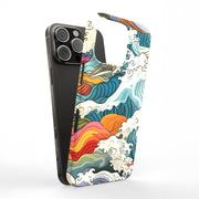 Japanese Wave 2 Tough Cases For Apple iPhone (17, 16, 15, 14, 13, 12, 11, X, SE, 8, 7/ Air, Plus, Pro, Max, Mini, XR, XS), Print in USA