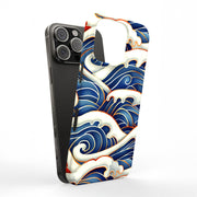 Japanese Wave 6 Tough Cases For Apple iPhone (17, 16, 15, 14, 13, 12, 11, X, SE, 8, 7/ Air, Plus, Pro, Max, Mini, XR, XS), Print in USA