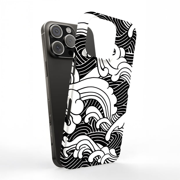Japanese Wave 9 Tough Cases For Apple iPhone (17, 16, 15, 14, 13, 12, 11, X, SE, 8, 7/ Air, Plus, Pro, Max, Mini, XR, XS), Print in USA