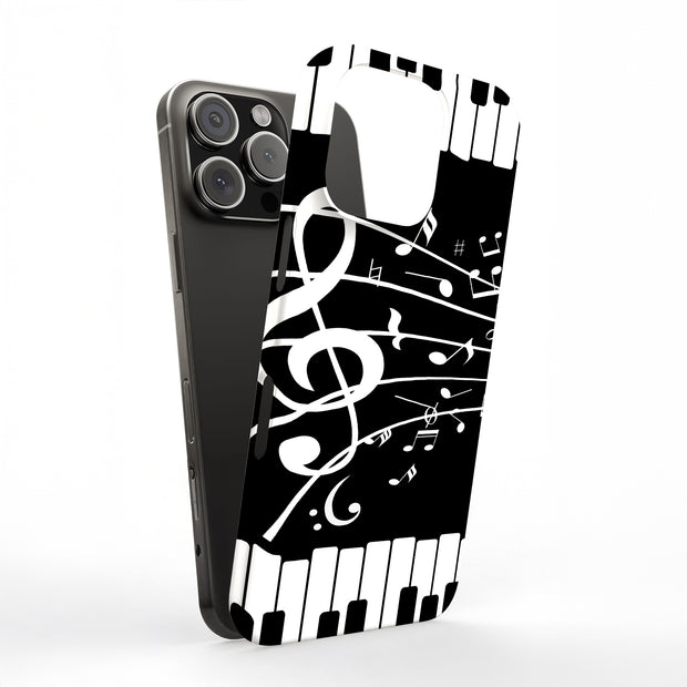 Musical Piano Tough Cases For Apple iPhone (17, 16, 15, 14, 13, 12, 11, X, SE, 8, 7/ Air, Plus, Pro, Max, Mini, XR, XS), Print in USA