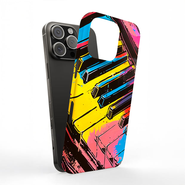 Color Piano Key Tough Cases For Apple iPhone (17, 16, 15, 14, 13, 12, 11, X, SE, 8, 7/ Air, Plus, Pro, Max, Mini, XR, XS), Print in USA