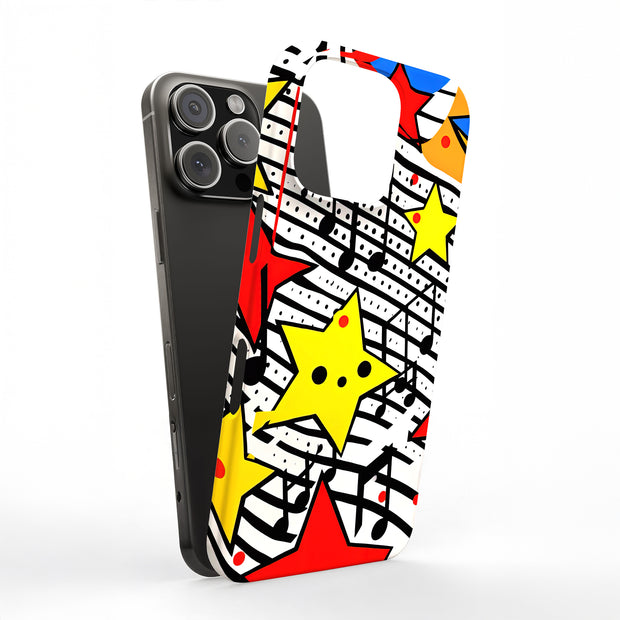 Pop Art Music Tough Cases For Apple iPhone (17, 16, 15, 14, 13, 12, 11, X, SE, 8, 7/ Air, Plus, Pro, Max, Mini, XR, XS), Print in USA