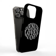 Jesus Love U 5 Tough Cases For Apple iPhone (17, 16, 15, 14, 13, 12, 11, X, SE, 8, 7/ Air, Plus, Pro, Max, Mini, XR, XS), Print in USA