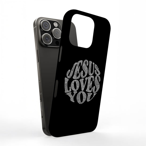 Jesus Love U 5 Tough Cases For Apple iPhone (17, 16, 15, 14, 13, 12, 11, X, SE, 8, 7/ Air, Plus, Pro, Max, Mini, XR, XS), Print in USA