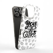 You Me Coffee Tough Cases For Apple iPhone (17, 16, 15, 14, 13, 12, 11, X, SE, 8, 7/ Air, Plus, Pro, Max, Mini, XR, XS), Print in USA
