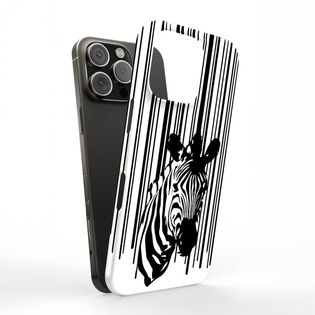 Zebra Bar Code Tough Cases For Apple iPhone (17, 16, 15, 14, 13, 12, 11, X, SE, 8, 7/ Air, Plus, Pro, Max, Mini, XR, XS), Print in USA