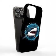 Angry Shark Tough Cases For Apple iPhone (17, 16, 15, 14, 13, 12, 11, X, SE, 8, 7/ Air, Plus, Pro, Max, Mini, XR, XS), Print in USA