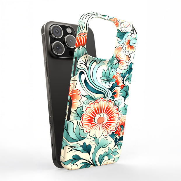 Japan FolkArt 1 Tough Cases For Apple iPhone (17, 16, 15, 14, 13, 12, 11, X, SE, 8, 7/ Air, Plus, Pro, Max, Mini, XR, XS), Print in USA