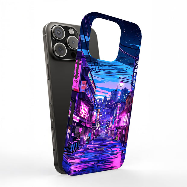 Anime Street 1 Tough Cases For Apple iPhone (17, 16, 15, 14, 13, 12, 11, X, SE, 8, 7/ Air, Plus, Pro, Max, Mini, XR, XS), Print in USA
