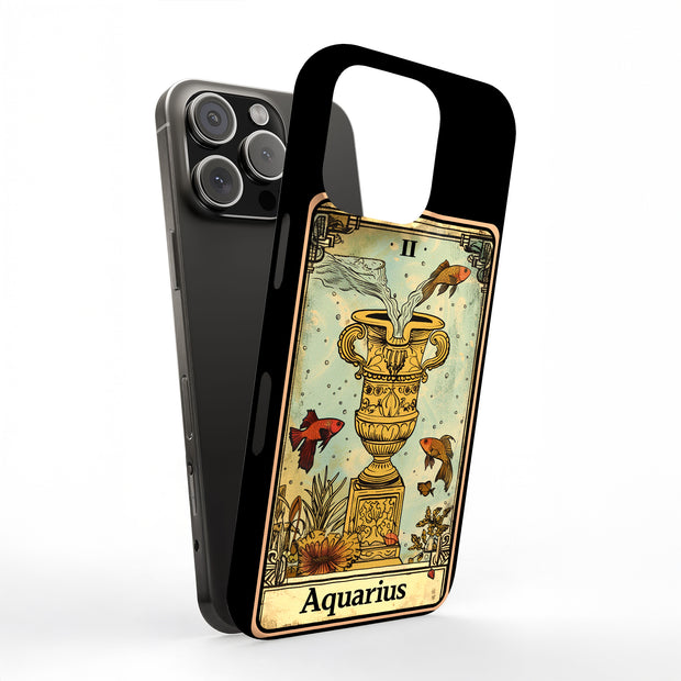 Zodiac Aquarius Tough Cases For Apple iPhone (17, 16, 15, 14, 13, 12, 11, X, SE, 8, 7/ Air, Plus, Pro, Max, Mini, XR, XS), Print in USA