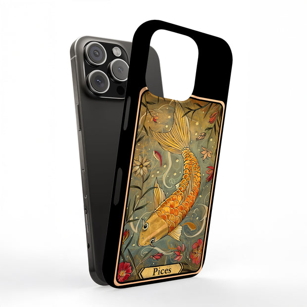 Zodiac Pices Tough Cases For Apple iPhone (17, 16, 15, 14, 13, 12, 11, X, SE, 8, 7/ Air, Plus, Pro, Max, Mini, XR, XS), Print in USA