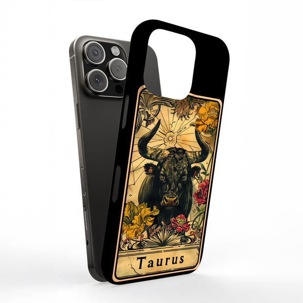 Zodiac Taurus Tough Cases For Apple iPhone (17, 16, 15, 14, 13, 12, 11, X, SE, 8, 7/ Air, Plus, Pro, Max, Mini, XR, XS), Print in USA