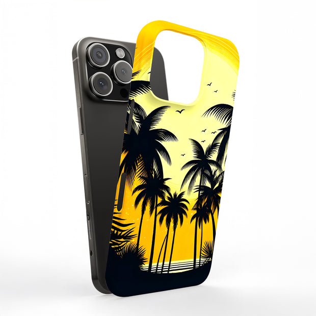 Palm Tree Beach Tough Cases For Apple iPhone (17, 16, 15, 14, 13, 12, 11, X, SE, 8, 7/ Air, Plus, Pro, Max, Mini, XR, XS), Print in USA