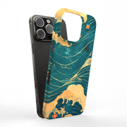 Japanese Wave 10 Tough Cases For Apple iPhone (17, 16, 15, 14, 13, 12, 11, X, SE, 8, 7/ Air, Plus, Pro, Max, Mini, XR, XS), Print in USA
