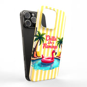 Chillin Flamingo Tough Cases For Apple iPhone (17, 16, 15, 14, 13, 12, 11, X, SE, 8, 7/ Air, Plus, Pro, Max, Mini, XR, XS), Print in USA
