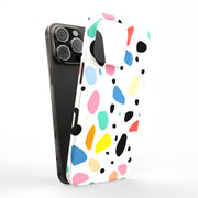 Abstract Color Dots Tough Cases For Apple iPhone (17, 16, 15, 14, 13, 12, 11, X, SE, 8, 7/ Air, Plus, Pro, Max, Mini, XR, XS), Print in USA
