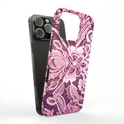 Purple Lace Dream Tough Cases For Apple iPhone (17, 16, 15, 14, 13, 12, 11, X, SE, 8, 7/ Air, Plus, Pro, Max, Mini, XR, XS), Print in USA