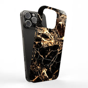 Gold Marble Tough Cases For Apple iPhone (17, 16, 15, 14, 13, 12, 11, X, SE, 8, 7/ Air, Plus, Pro, Max, Mini, XR, XS), Print in USA