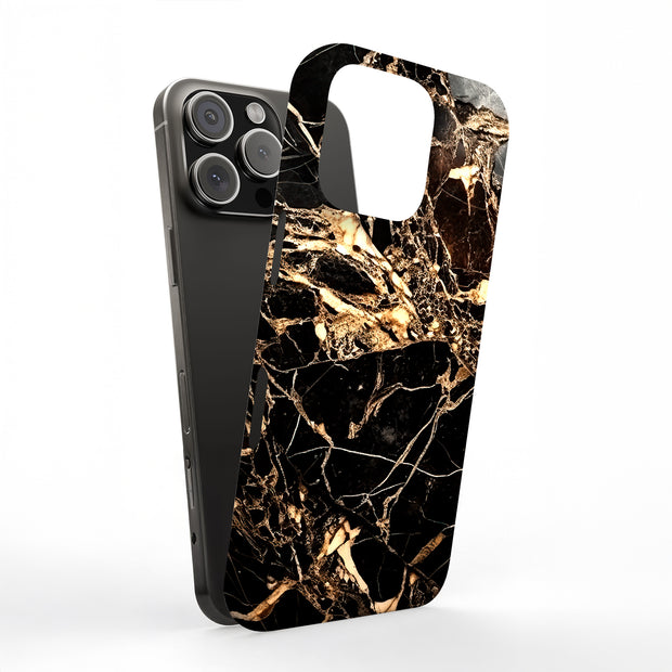 Gold Marble Tough Cases For Apple iPhone (17, 16, 15, 14, 13, 12, 11, X, SE, 8, 7/ Air, Plus, Pro, Max, Mini, XR, XS), Print in USA