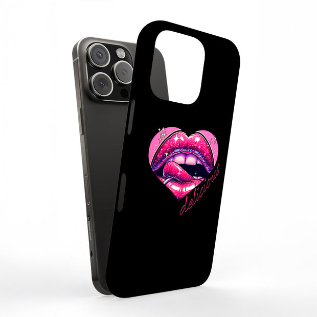 Delicious Lips Tough Cases For Apple iPhone (17, 16, 15, 14, 13, 12, 11, X, SE, 8, 7/ Air, Plus, Pro, Max, Mini, XR, XS), Print in USA