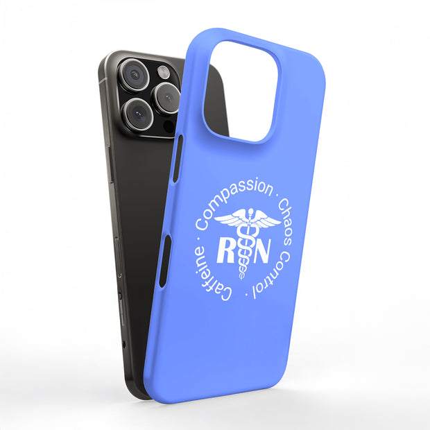 RN Nurse Caffeine Tough Cases For Apple iPhone (17, 16, 15, 14, 13, 12, 11, X, SE, 8, 7/ Air, Plus, Pro, Max, Mini, XR, XS), Print in USA