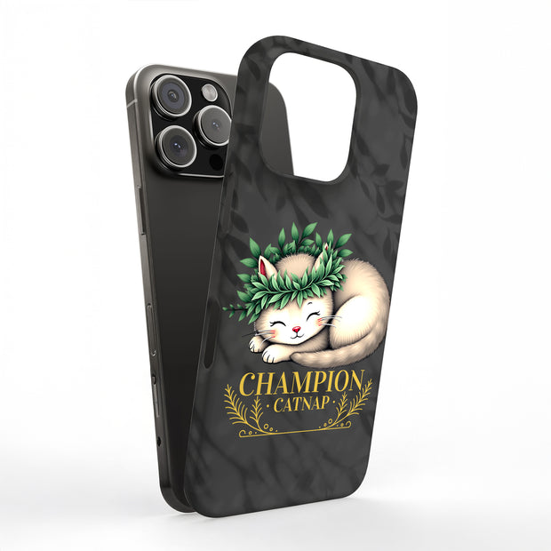 Catnap Champion Tough Cases For Apple iPhone (17, 16, 15, 14, 13, 12, 11, X, SE, 8, 7/ Air, Plus, Pro, Max, Mini, XR, XS), Print in USA