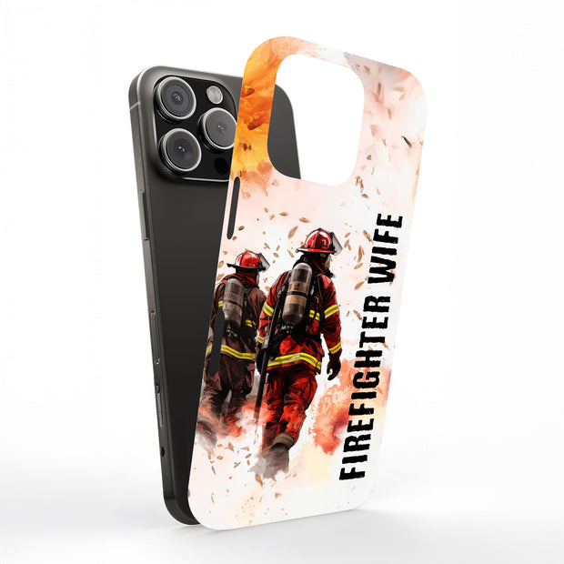 Firefighter Wife Tough Cases For Apple iPhone (17, 16, 15, 14, 13, 12, 11, X, SE, 8, 7/ Air, Plus, Pro, Max, Mini, XR, XS), Print in USA