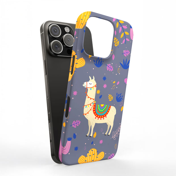 Cacti Llama Tough Cases For Apple iPhone (17, 16, 15, 14, 13, 12, 11, X, SE, 8, 7/ Air, Plus, Pro, Max, Mini, XR, XS), Print in USA