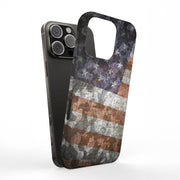American Flag 2 Tough Cases For Apple iPhone (17, 16, 15, 14, 13, 12, 11, X, SE, 8, 7/ Air, Plus, Pro, Max, Mini, XR, XS), Print in USA
