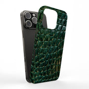 Green Alligator Tough Cases For Apple iPhone (17, 16, 15, 14, 13, 12, 11, X, SE, 8, 7/ Air, Plus, Pro, Max, Mini, XR, XS), Print in USA