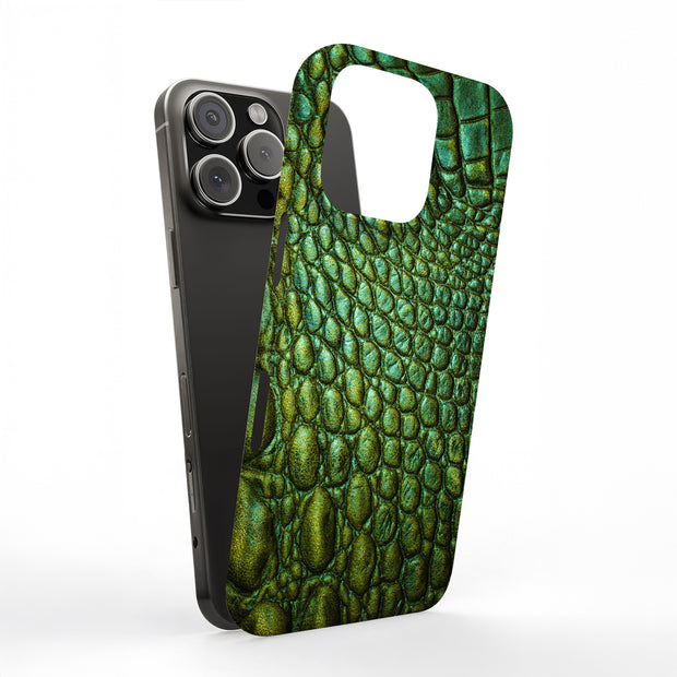 Satin Crocodile Tough Cases For Apple iPhone (17, 16, 15, 14, 13, 12, 11, X, SE, 8, 7/ Air, Plus, Pro, Max, Mini, XR, XS), Print in USA