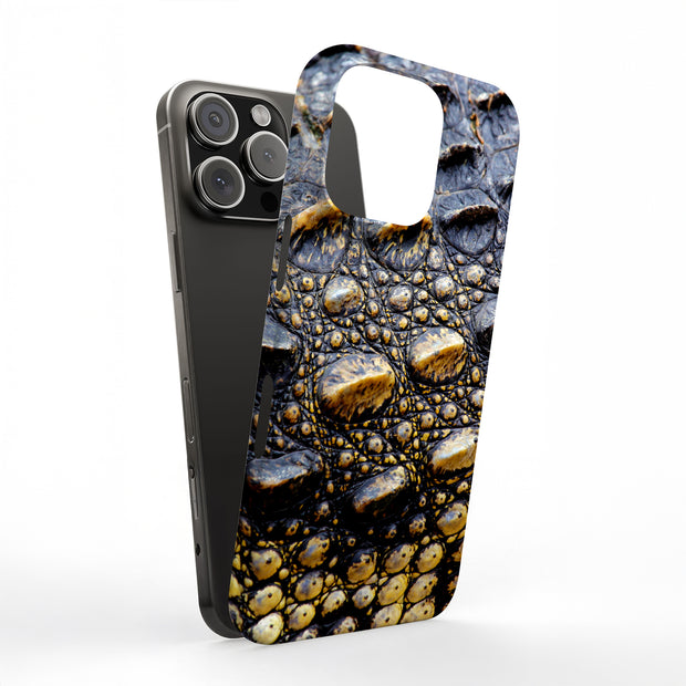 Black Crocodile Tough Cases For Apple iPhone (17, 16, 15, 14, 13, 12, 11, X, SE, 8, 7/ Air, Plus, Pro, Max, Mini, XR, XS), Print in USA