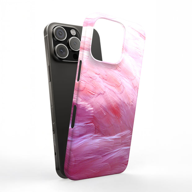 Pink Feather Tough Cases For Apple iPhone (17, 16, 15, 14, 13, 12, 11, X, SE, 8, 7/ Air, Plus, Pro, Max, Mini, XR, XS), Print in USA