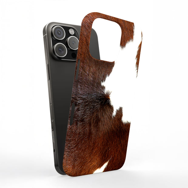 Dairy Cow Fur Tough Cases For Apple iPhone (17, 16, 15, 14, 13, 12, 11, X, SE, 8, 7/ Air, Plus, Pro, Max, Mini, XR, XS), Print in USA