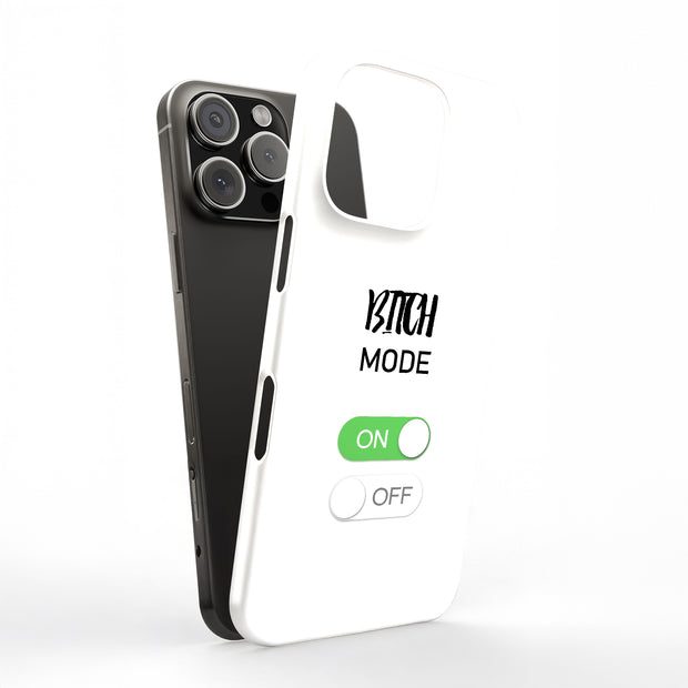 Bitch Mode On Tough Cases For Apple iPhone (17, 16, 15, 14, 13, 12, 11, X, SE, 8, 7/ Air, Plus, Pro, Max, Mini, XR, XS), Print in USA
