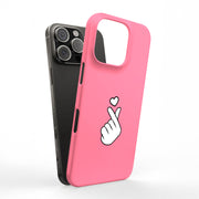 Finger Heart Tough Cases For Apple iPhone (17, 16, 15, 14, 13, 12, 11, X, SE, 8, 7/ Air, Plus, Pro, Max, Mini, XR, XS), Print in USA