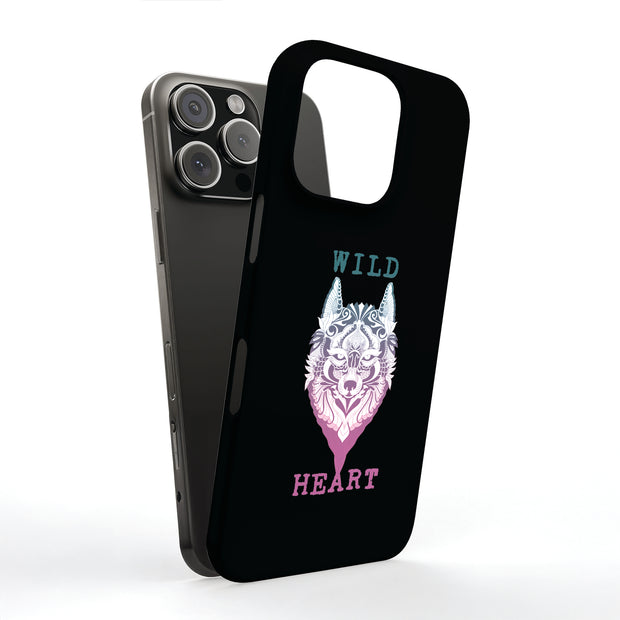 Wild Heart Wolf Tough Cases For Apple iPhone (17, 16, 15, 14, 13, 12, 11, X, SE, 8, 7/ Air, Plus, Pro, Max, Mini, XR, XS), Print in USA