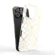 Golden Pattern Tough Cases For Apple iPhone (17, 16, 15, 14, 13, 12, 11, X, SE, 8, 7/ Air, Plus, Pro, Max, Mini, XR, XS), Print in USA
