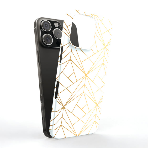 Golden Pattern Tough Cases For Apple iPhone (17, 16, 15, 14, 13, 12, 11, X, SE, 8, 7/ Air, Plus, Pro, Max, Mini, XR, XS), Print in USA