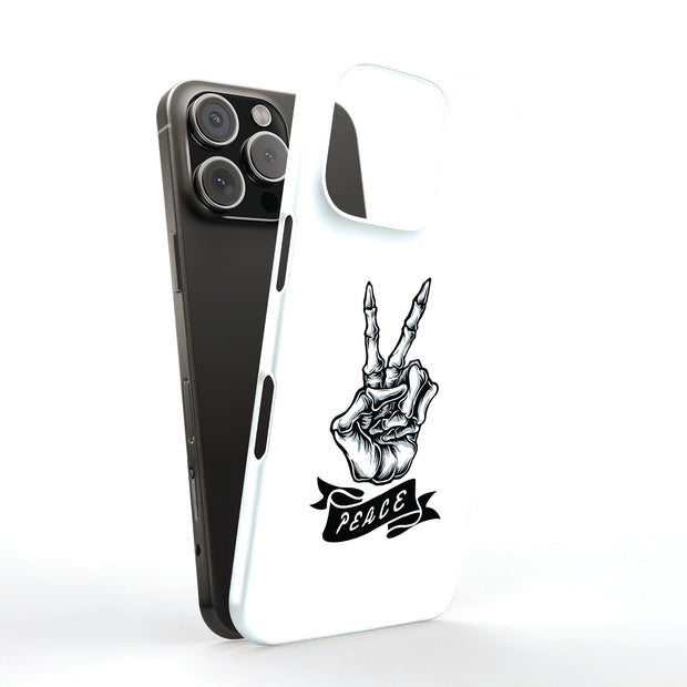 Peace Skeleton Tough Cases For Apple iPhone (17, 16, 15, 14, 13, 12, 11, X, SE, 8, 7/ Air, Plus, Pro, Max, Mini, XR, XS), Print in USA