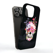Flower Skull Tough Cases For Apple iPhone (17, 16, 15, 14, 13, 12, 11, X, SE, 8, 7/ Air, Plus, Pro, Max, Mini, XR, XS), Print in USA