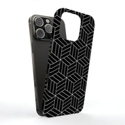 Blk Wht Box Tough Cases For Apple iPhone (17, 16, 15, 14, 13, 12, 11, X, SE, 8, 7/ Air, Plus, Pro, Max, Mini, XR, XS), Print in USA