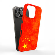 Old Flag China Tough Cases For Apple iPhone (17, 16, 15, 14, 13, 12, 11, X, SE, 8, 7/ Air, Plus, Pro, Max, Mini, XR, XS), Print in USA