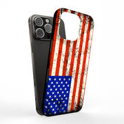 America Flag  Tough Cases For Apple iPhone (17, 16, 15, 14, 13, 12, 11, X, SE, 8, 7/ Air, Plus, Pro, Max, Mini, XR, XS), Print in USA