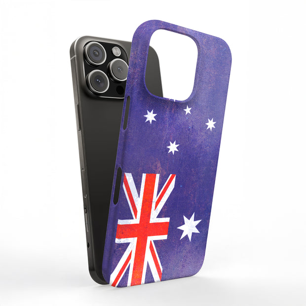Australia Flag Tough Cases For Apple iPhone (17, 16, 15, 14, 13, 12, 11, X, SE, 8, 7/ Air, Plus, Pro, Max, Mini, XR, XS), Print in USA