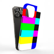 TV Color Bars Tough Cases For Apple iPhone (17, 16, 15, 14, 13, 12, 11, X, SE, 8, 7/ Air, Plus, Pro, Max, Mini, XR, XS), Print in USA
